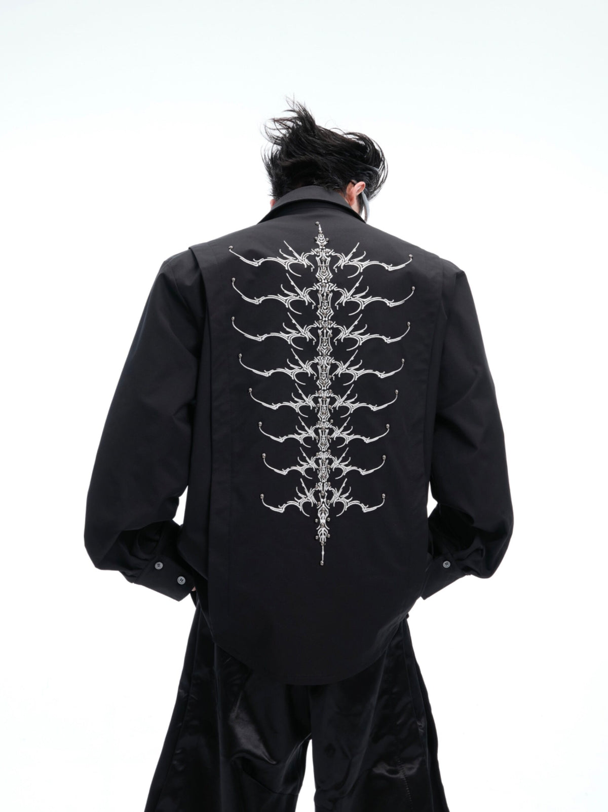 Embroidered Bone Motif Shirt - product image 3
