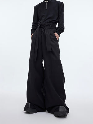 High-Waist Relaxed Utility Trousers - product image 1