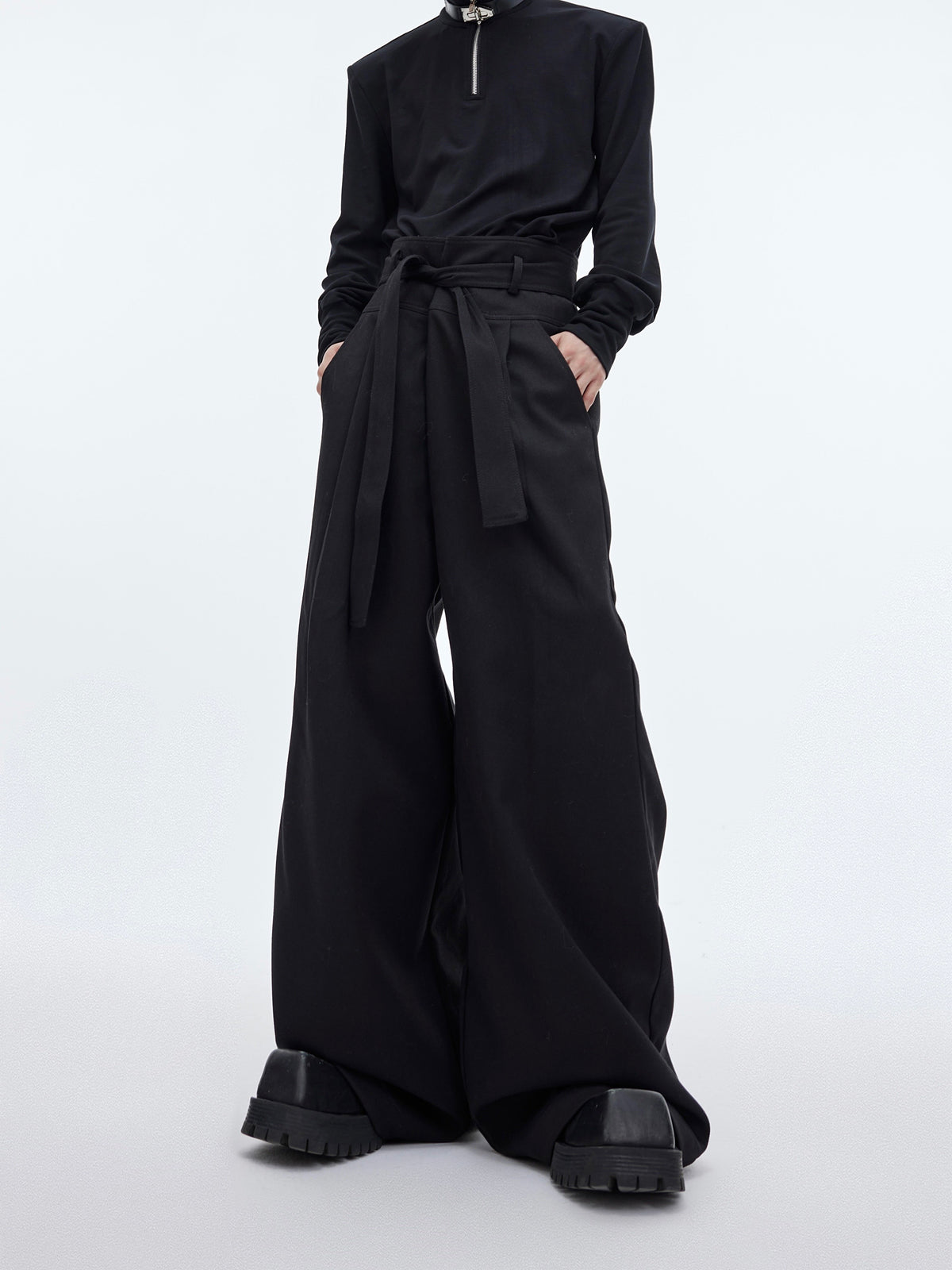 High-Waist Relaxed Utility Trousers - product image 1