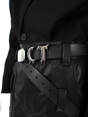 Black PU Hook Buckle Belt - product image 2