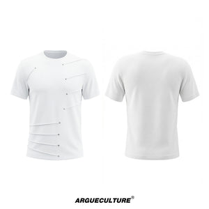 Metal Stud Pleated Crewneck T-Shirt - product image 5