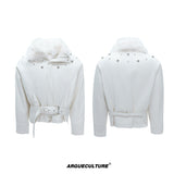 Faux Leather Fur-Collar Short Jacket - product image 5
