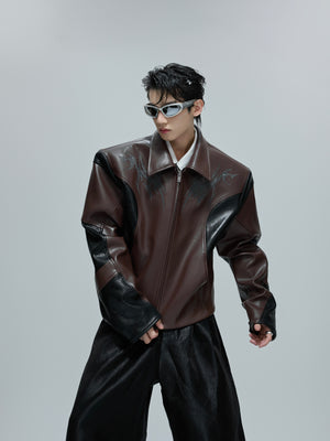 Cropped Faux Leather Jacket - product image 5