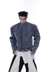 Light Wash Cropped Denim Jacket - product image 5