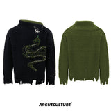 Pearl-Trimmed Snake Motif Sweater - product image 5