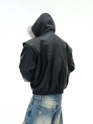 Reversible Hooded PU Padded Jacket - product image 4