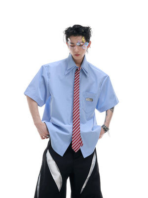 Relaxed Double-Collar Tie Shirt - product image 1