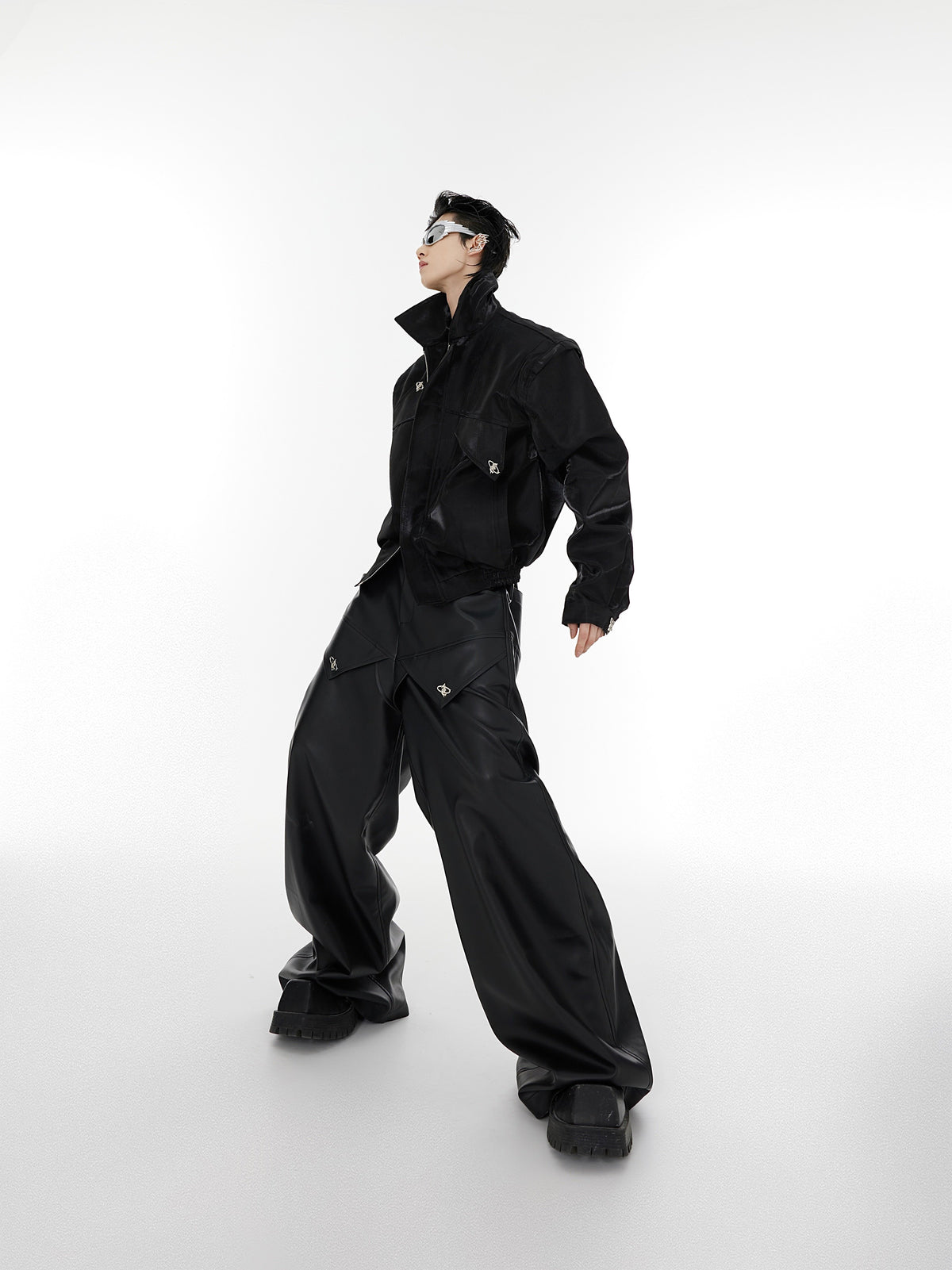 Asymmetrical Liquid-Look Short Jacket - product image 4