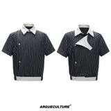 Asymmetric Embroidered Striped Shirt - product image 5