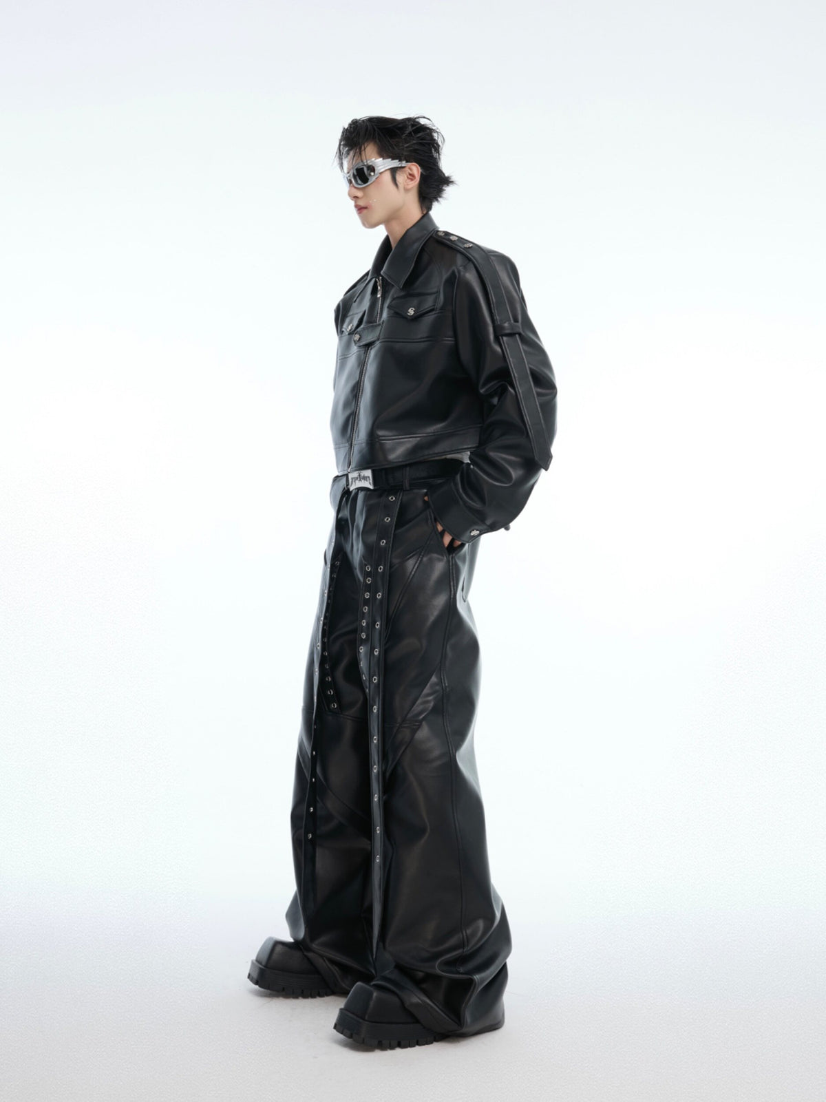 Deconstructed Metal Detail Cropped Jacket - product image 5
