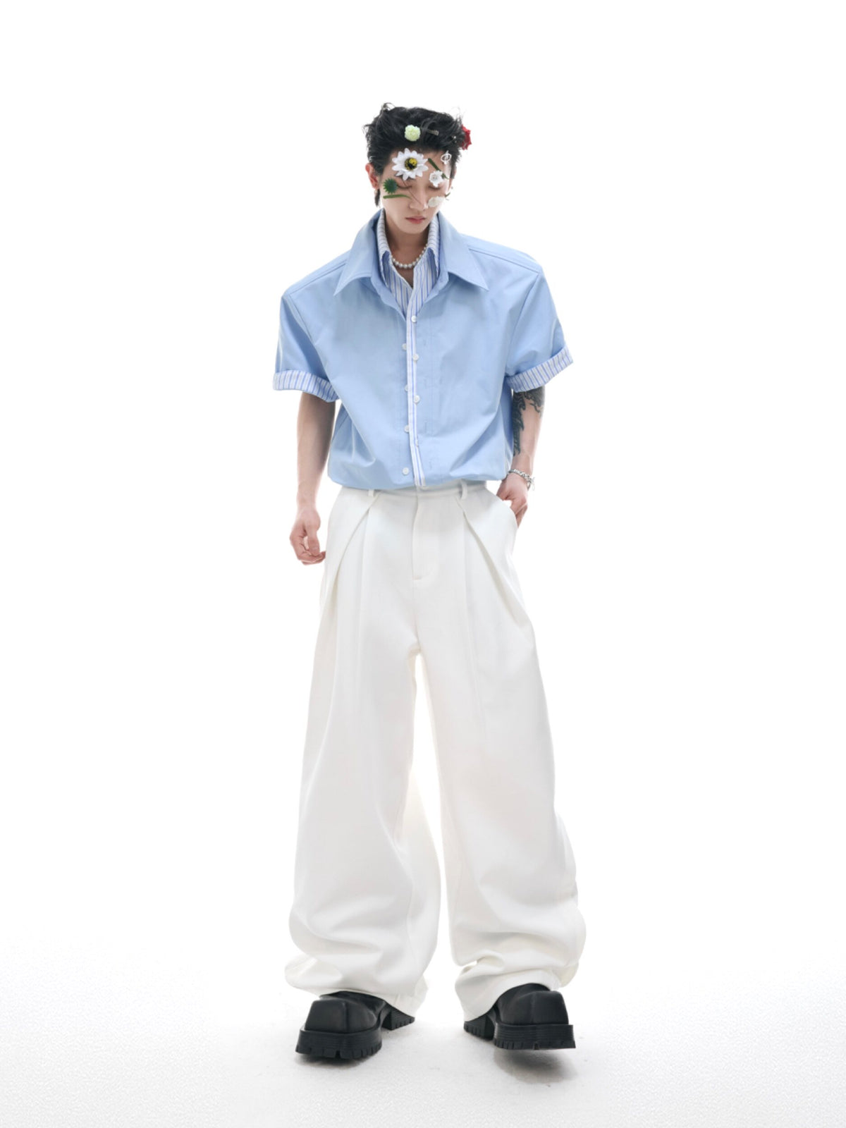 Striped Faux Two-Piece Shirt - product image 5