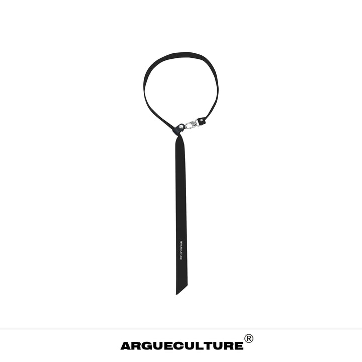 Metal PU Buckle Tie with Chain Design - ArgueCulture