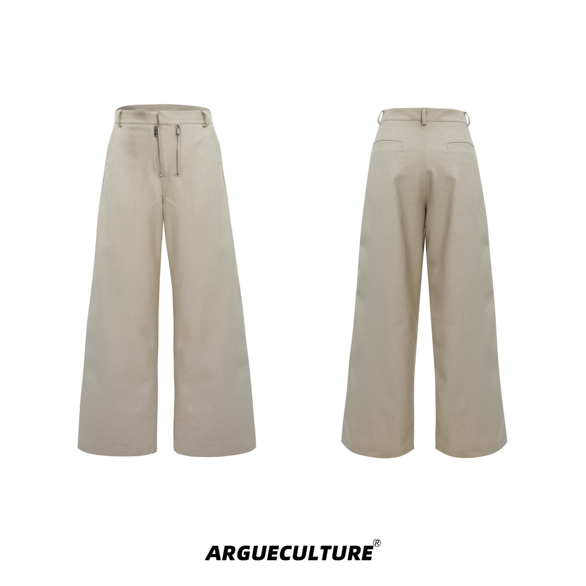 Metal Double-Zip Straight-Leg Trousers - product image 5