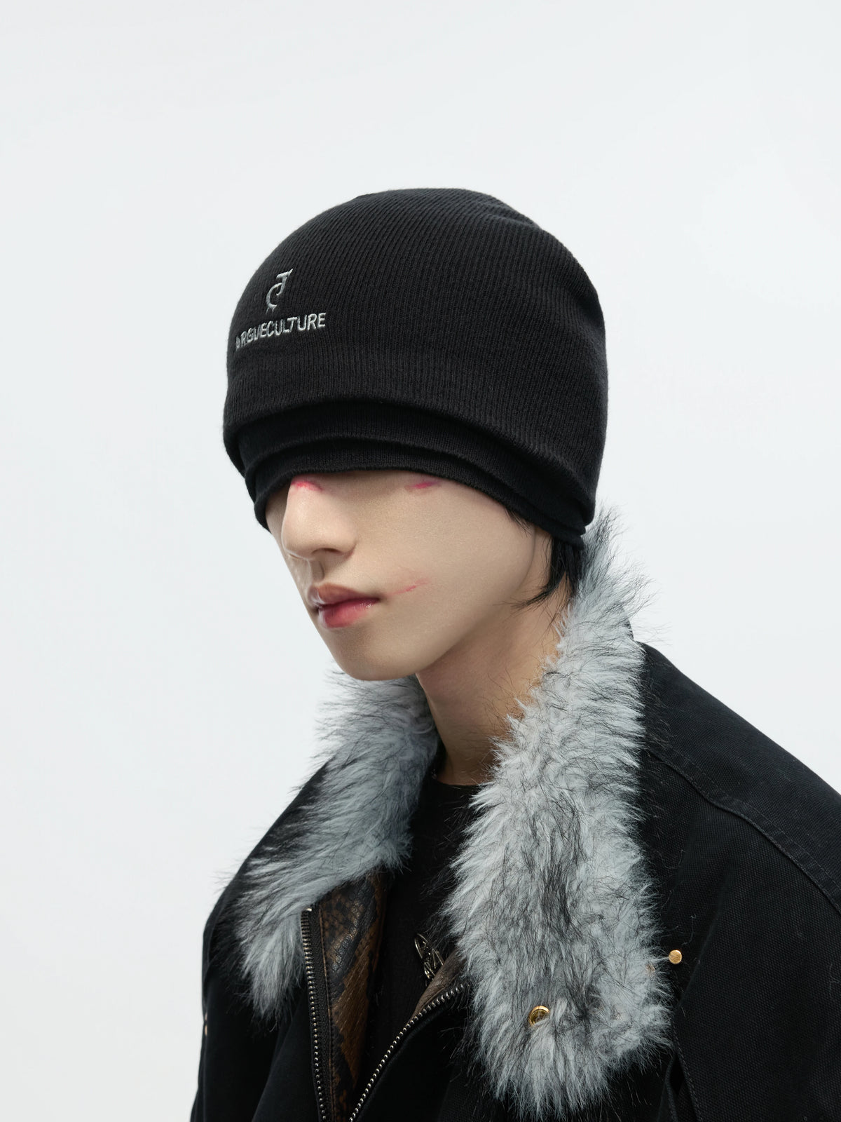 Fleece-Lined Faux-Layer Knit Beanie - product image 2