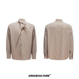 Ribbon-Collar Shirt and Wide-Leg Pants Set - product image 5
