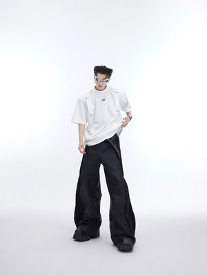 Deconstructed Metal Accent Oversized T-Shirt - product image 1