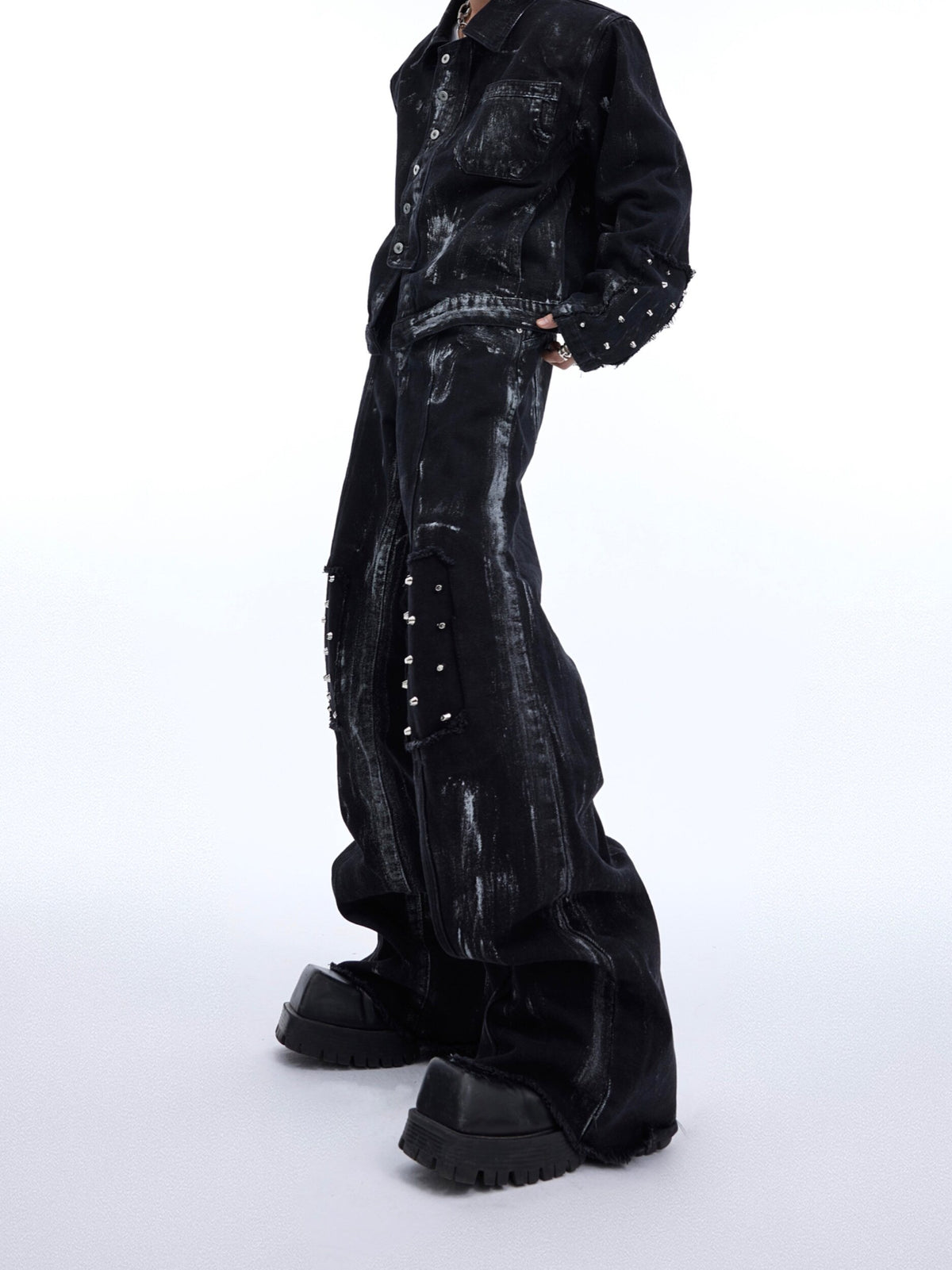 Distressed Painted Denim Jacket - product image 5