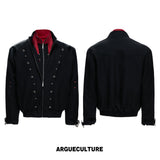 Black-Red Cross Cropped Jacket - product image 5