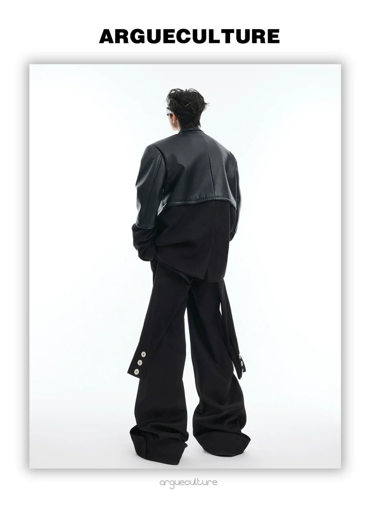 Asymmetrical Sleeve Patchwork Cargo Pants - ArgueCulture