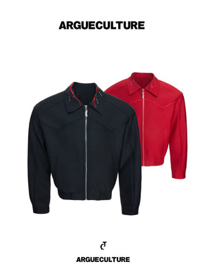 Embroidered Rivet Cropped Jacket - product image 1