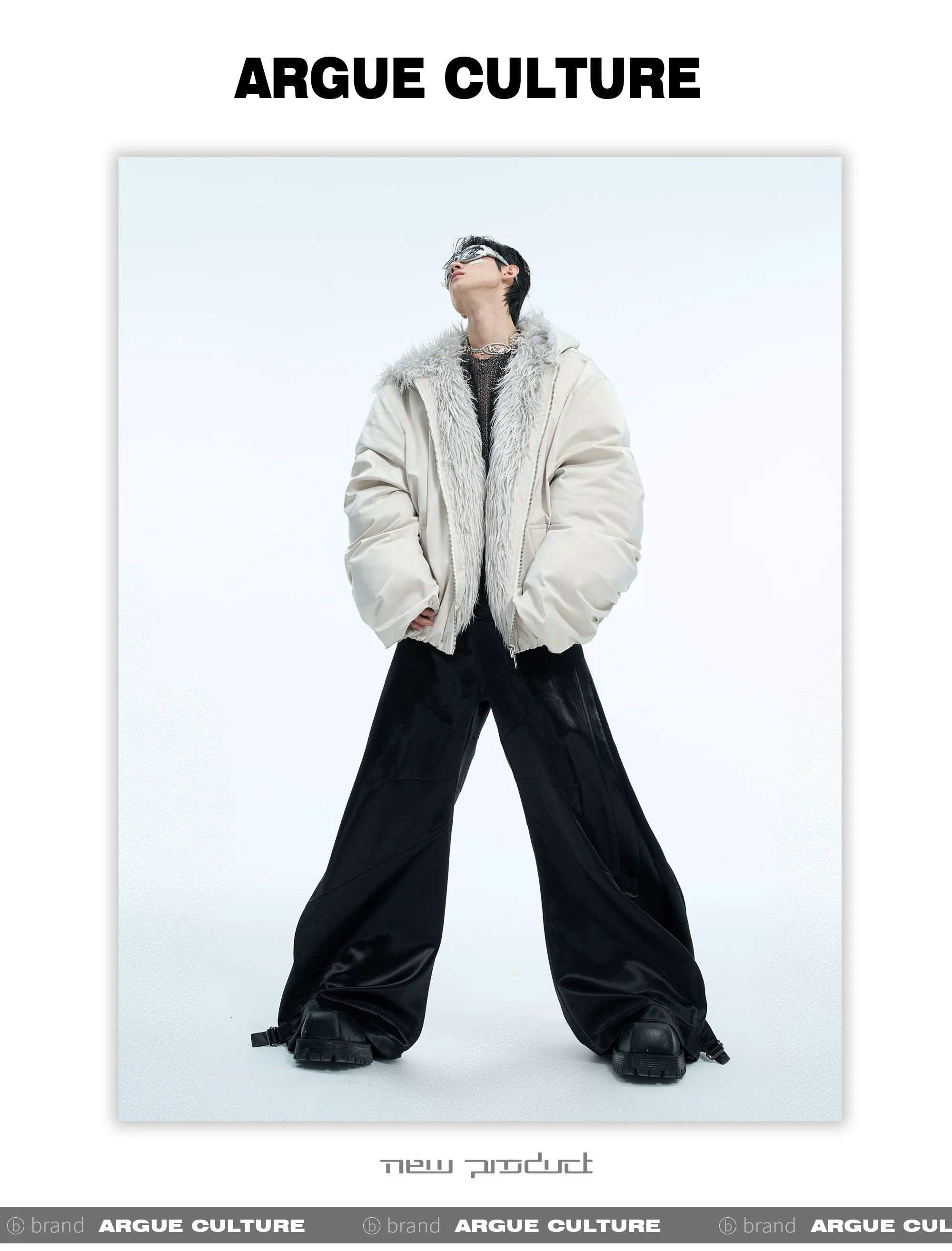 Men?¡¥s Faux Fur Hooded Waterproof Puffer Jacket - ArgueCulture
