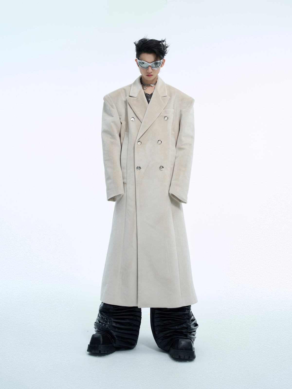 Metal Double-Breasted Structured Coat - product image 1