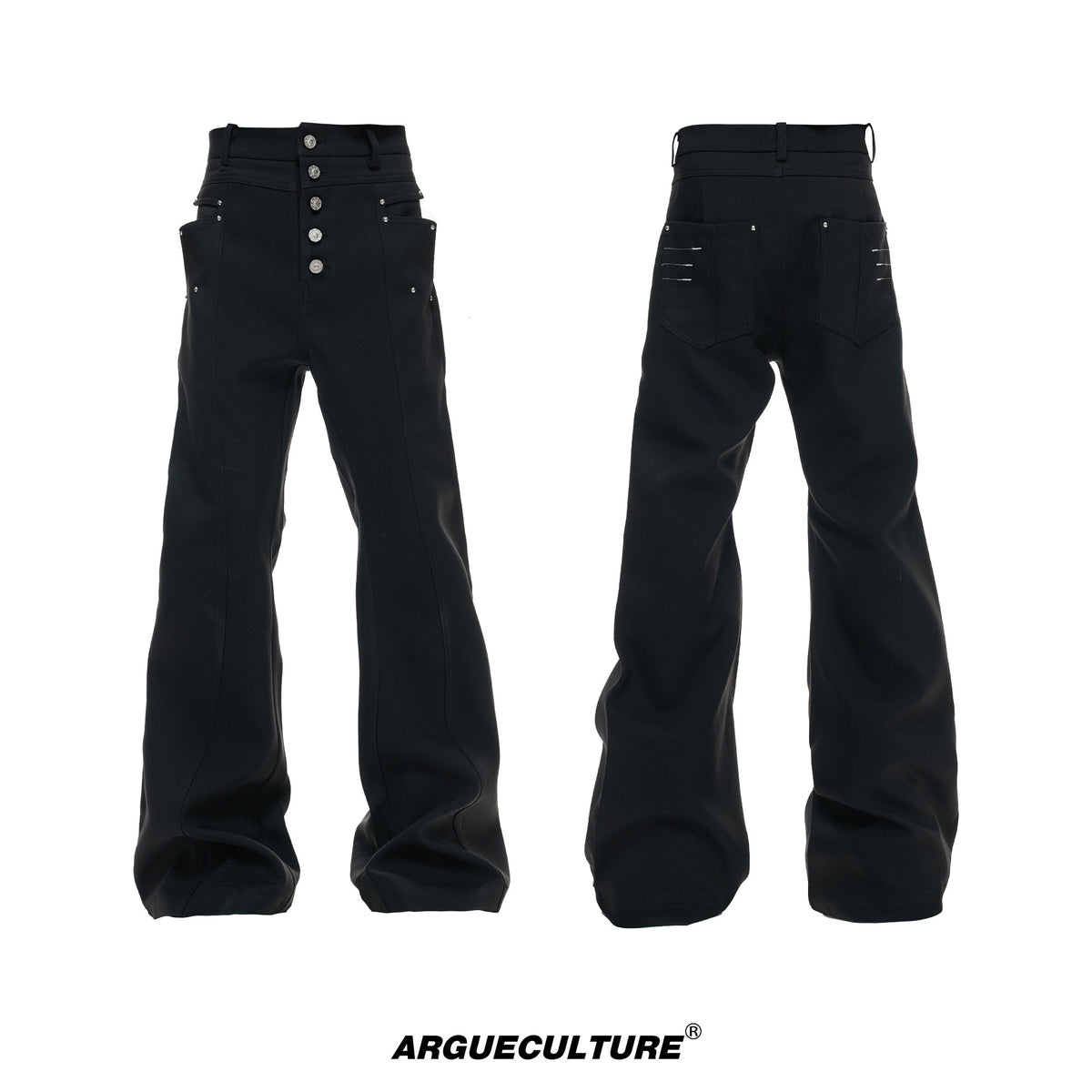 Metal Detail High-Rise Straight Trousers - product image 5