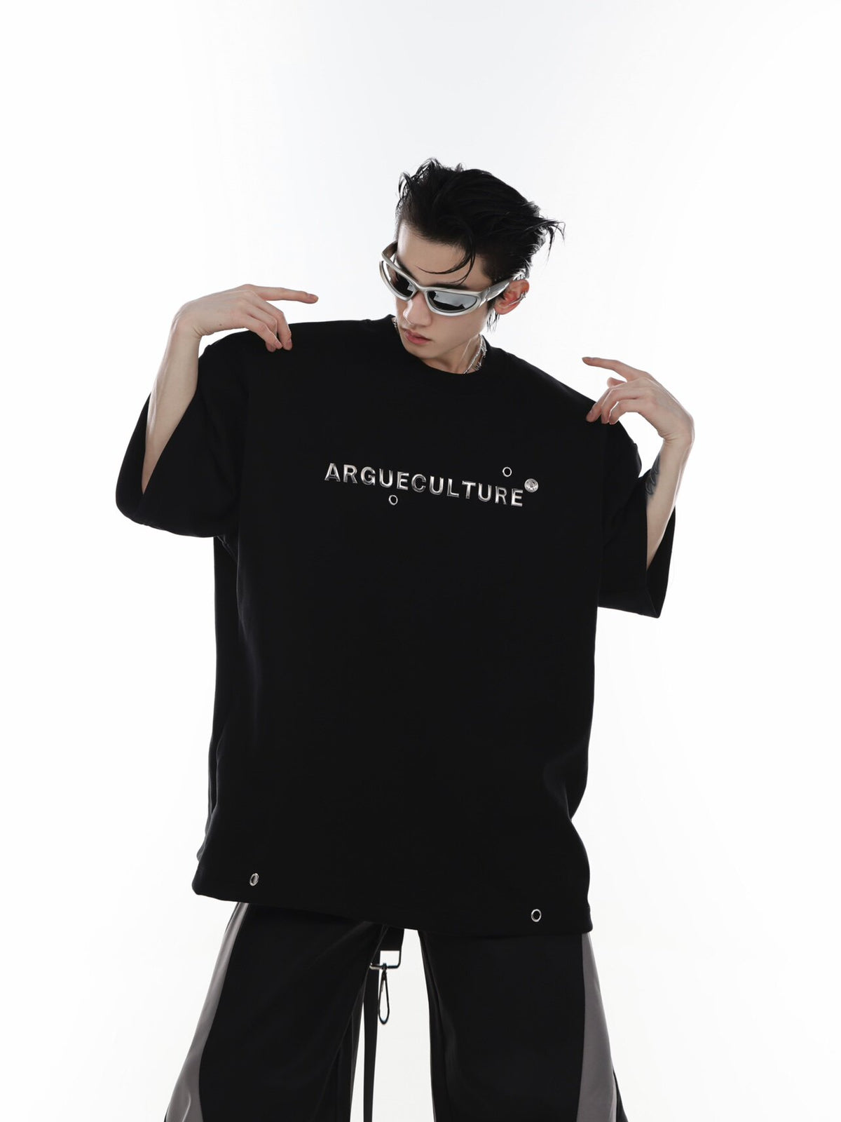 Metal Logo Ribbon Oversized T-Shirt - product image 1
