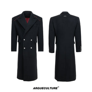 Metal-Accent Longline Double-Breasted Coat - product image 5