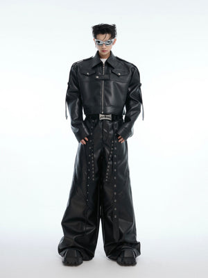 Deconstructed Metal Detail Cropped Jacket - product image 3