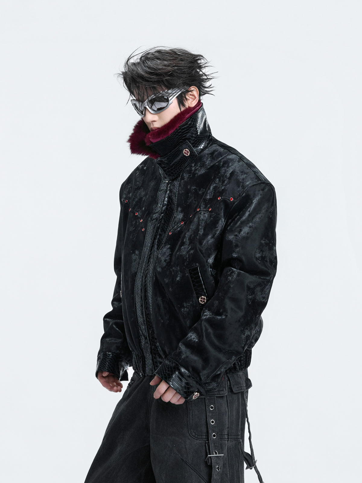Reversible Leather Fur-Collar Jacket - product image 2