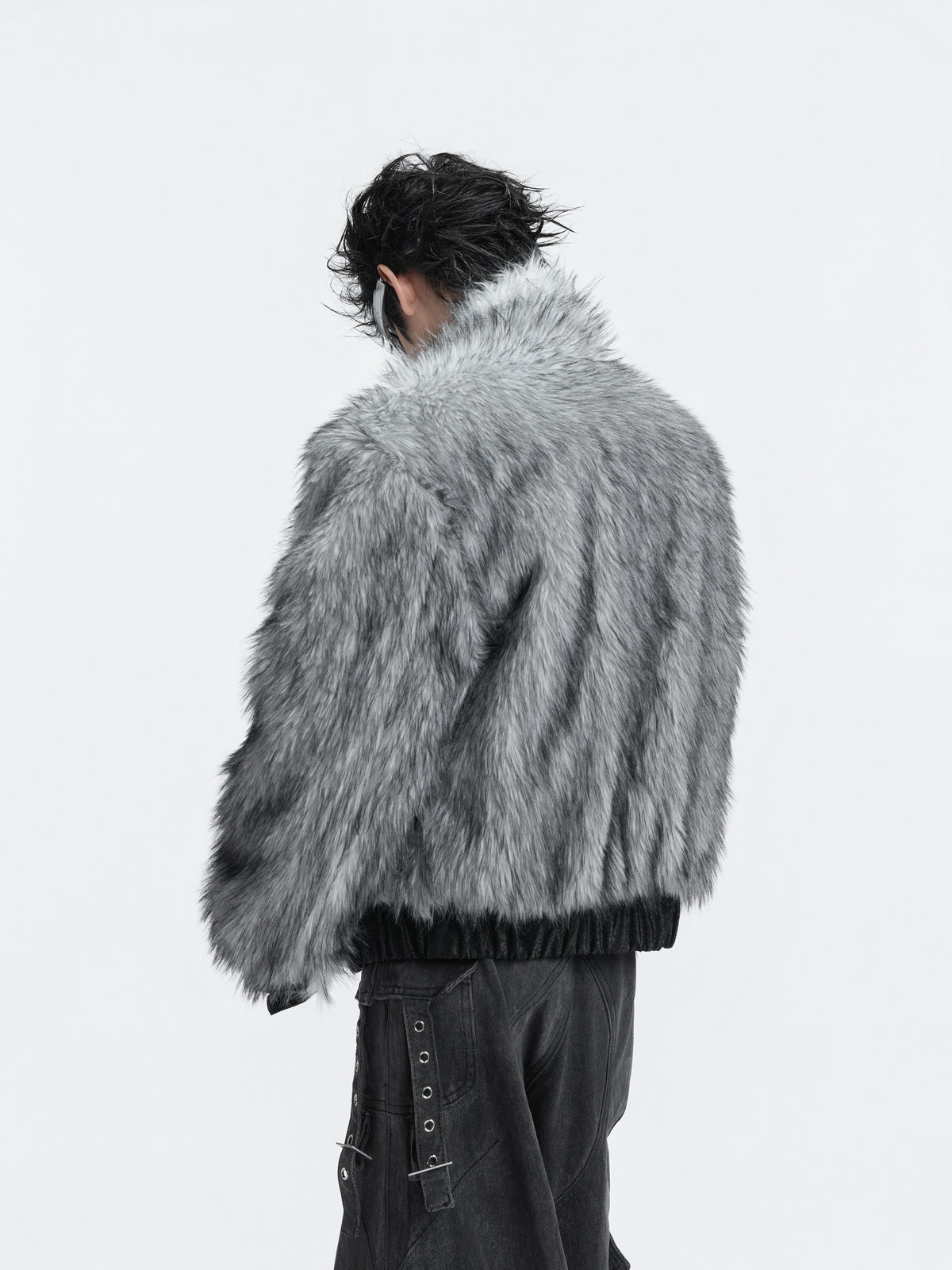 Oversized Faux Leather Fur-Collar Jacket - product image 5
