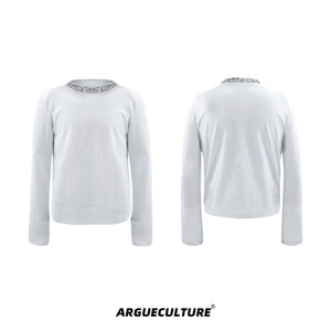 Rhinestone Cotton Blend Long-Sleeve Tee - product image 5