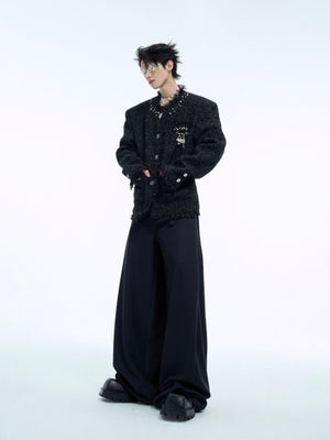 Pearl-Embellished Cropped Textured Jacket - product image 4