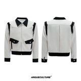 Color-Block Velvet Cropped Jacket - product image 5