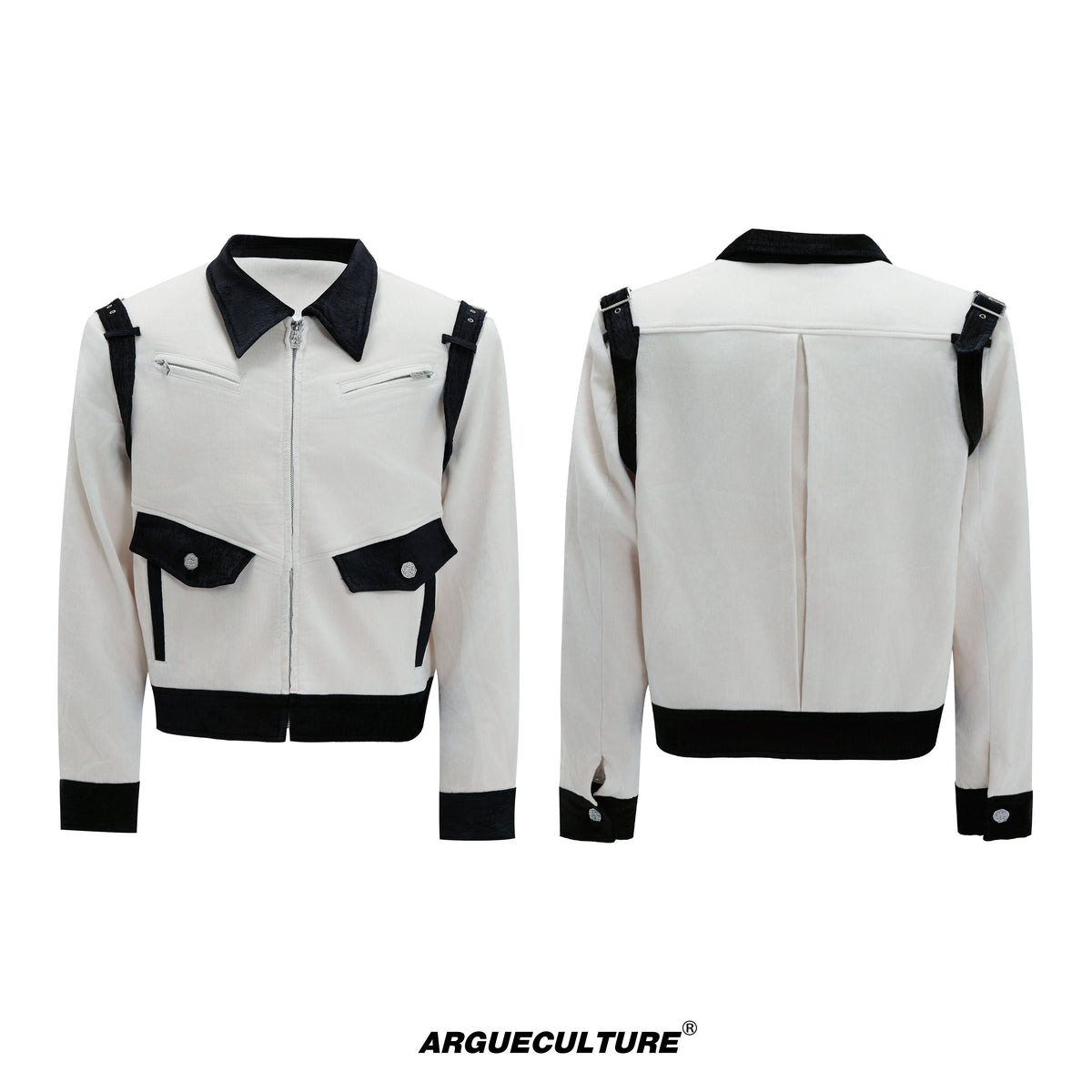 Color-Block Velvet Cropped Jacket - product image 5