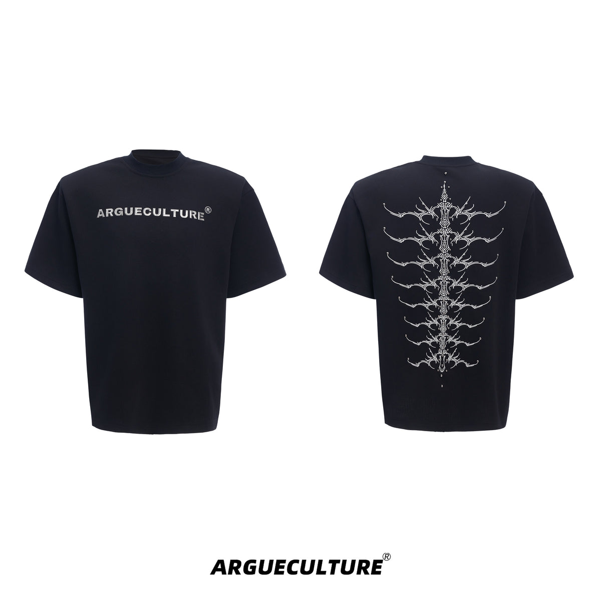 Embroidered Spine Graphic Cotton T-Shirt - product image 5