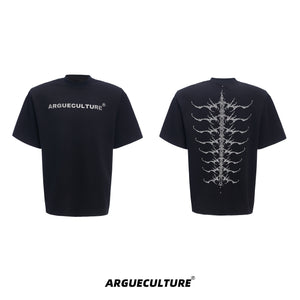 Embroidered Spine Graphic Cotton T-Shirt - product image 5
