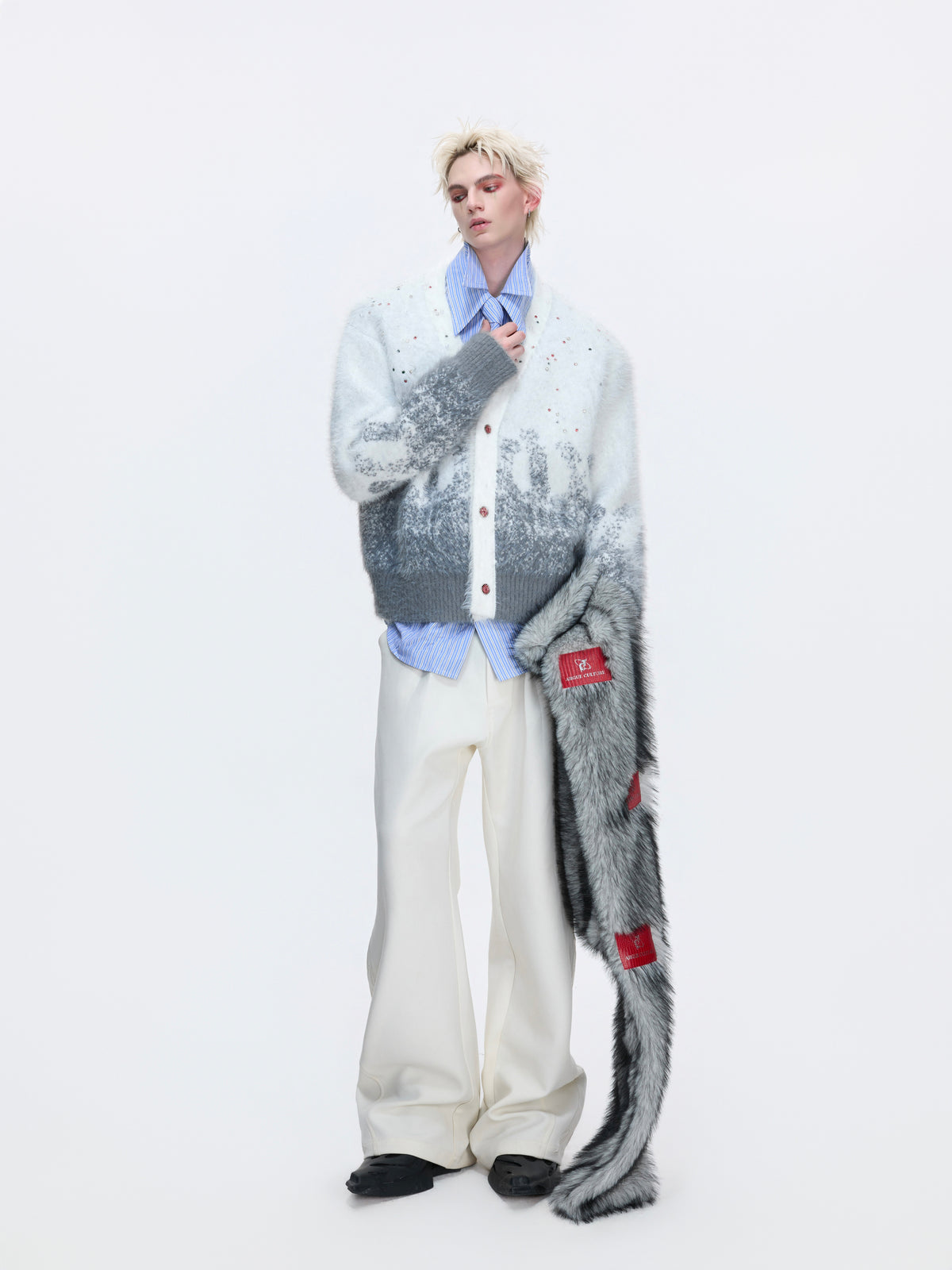 Gradient Wool-Blend Knit Cardigan - product image 5
