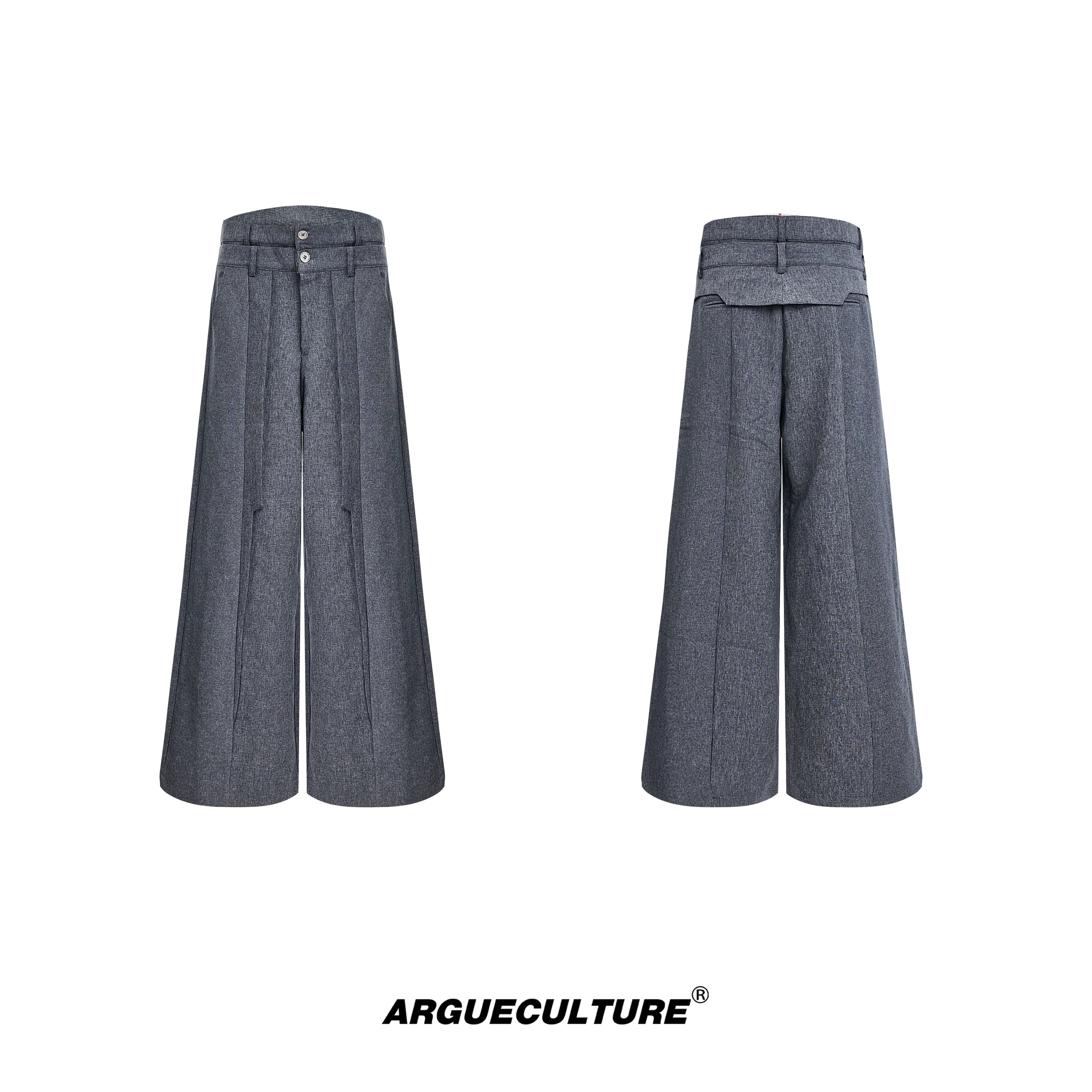 Asymmetrical Collar Blazer with Textured Fabric ¡§C Deconstructed Suit Set - ArgueCulture