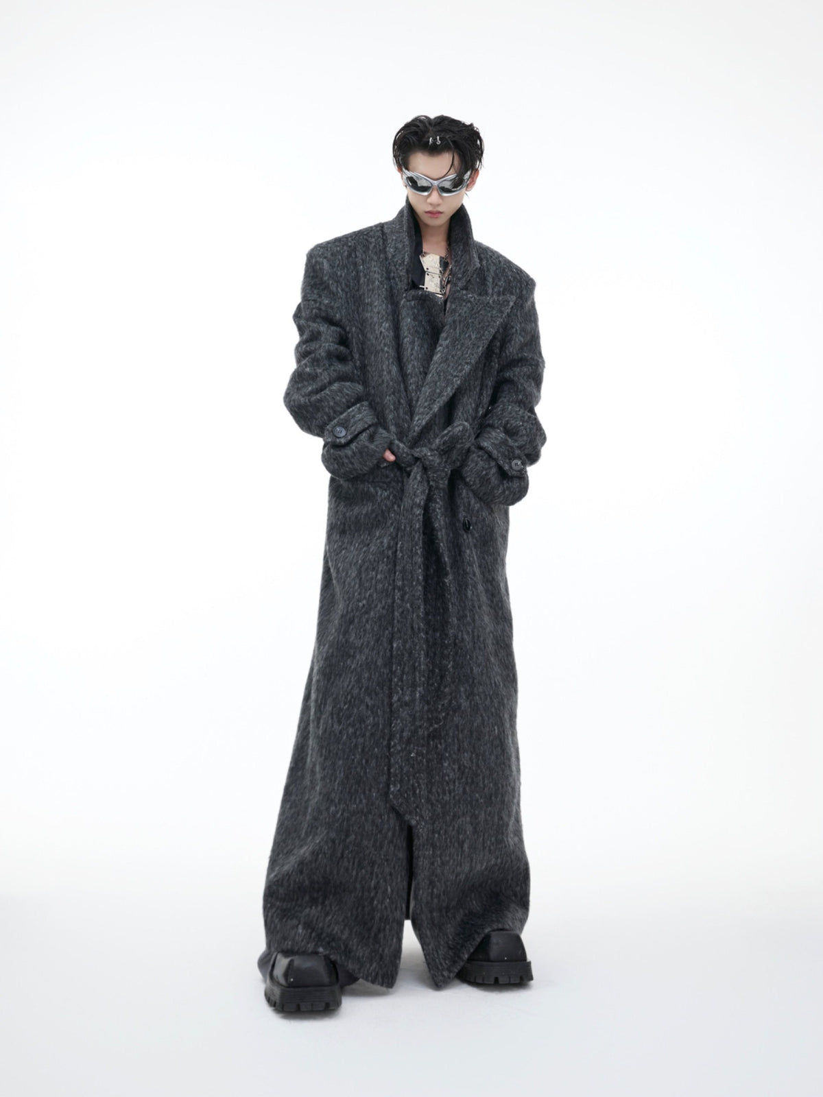 Belted Double-Breasted Wool-Blend Coat - product image 2