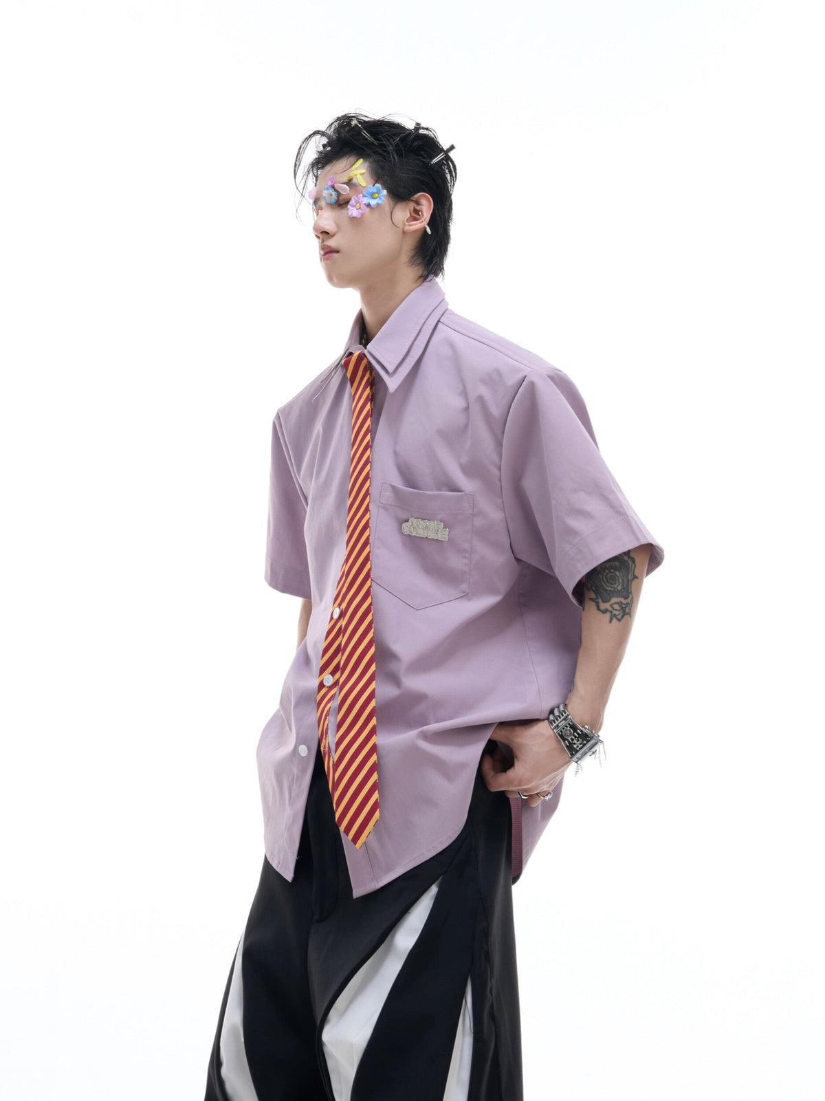 Relaxed Double-Collar Tie Shirt - product image 3