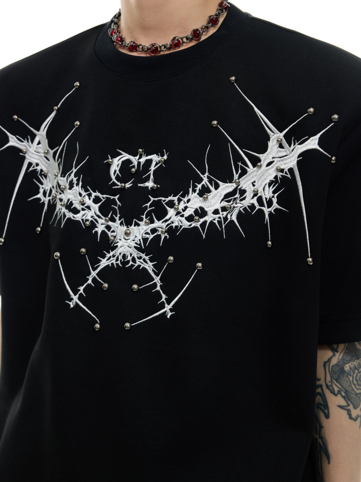Metal Rivet Embroidery Relaxed T-Shirt - product image 2