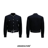 Pearl-Trimmed Collarless Utility Suit - product image 5