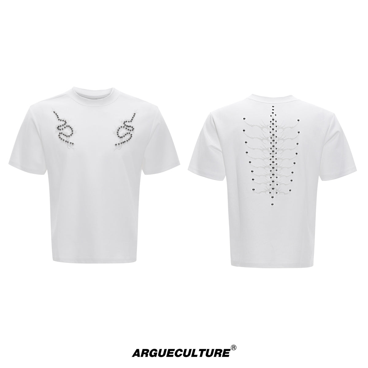 Snake Spine Studded Boxy T-Shirt - product image 5