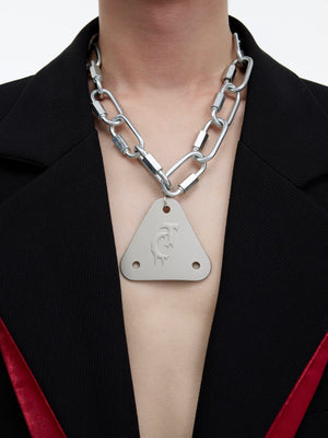 Metal Triangle Logo Pendant Necklace - product image 3