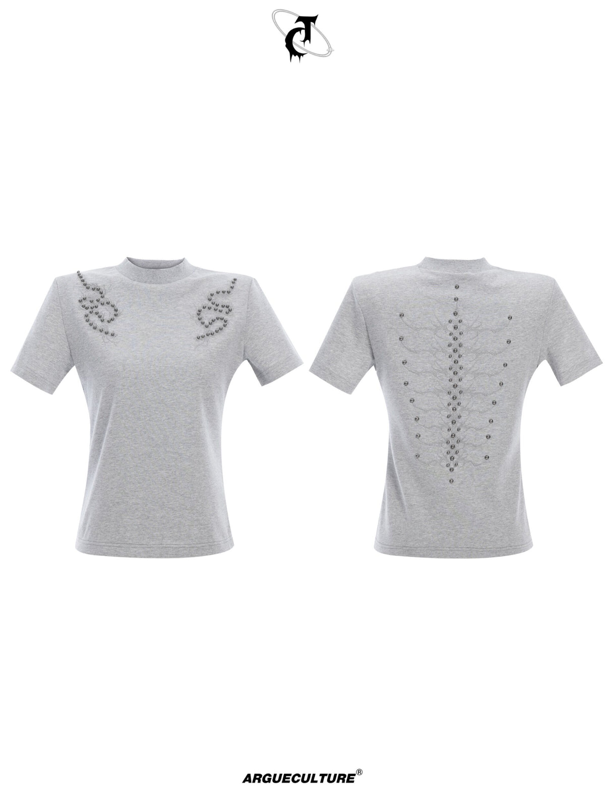 Spine Embroidered Fitted T-Shirt - product image 1