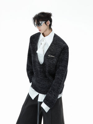 Deconstructed Tie Shirt Sweater - product image 1