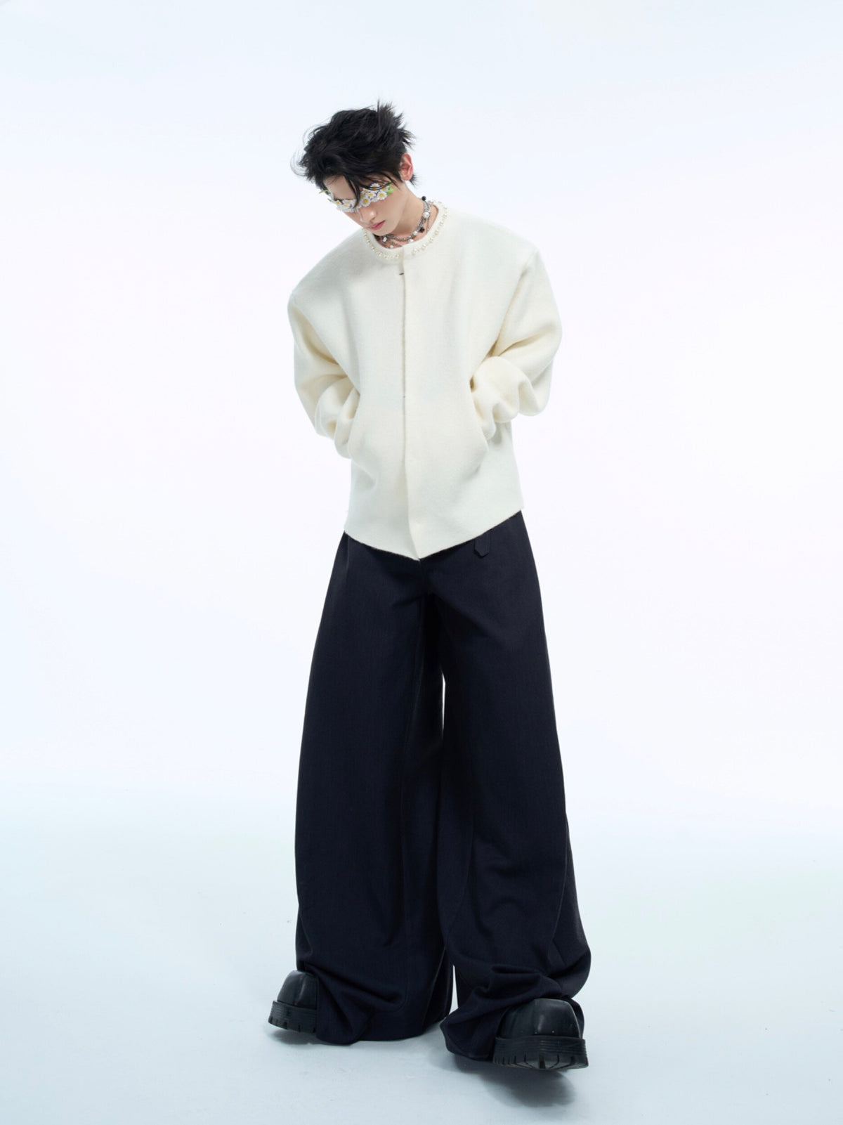 Pearl-Trimmed Short Cardigan Sweater - product image 5