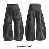 Frayed Curved-Leg Wide Jeans - product image 5